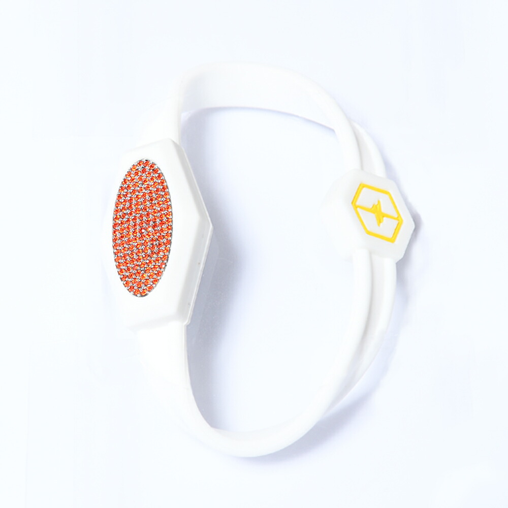 【公式】健康機器 ブレスレットZAAP Slicoブレスホワイトマイクロオレンジ テラヘルツ波 芸能人・アスリート多数愛用 Bracelet ブレスレット ペア アクセサリー 金属アレルギー ギフト トレーニング 運動 部活 スポーツブレスレット 防水 電磁波対策