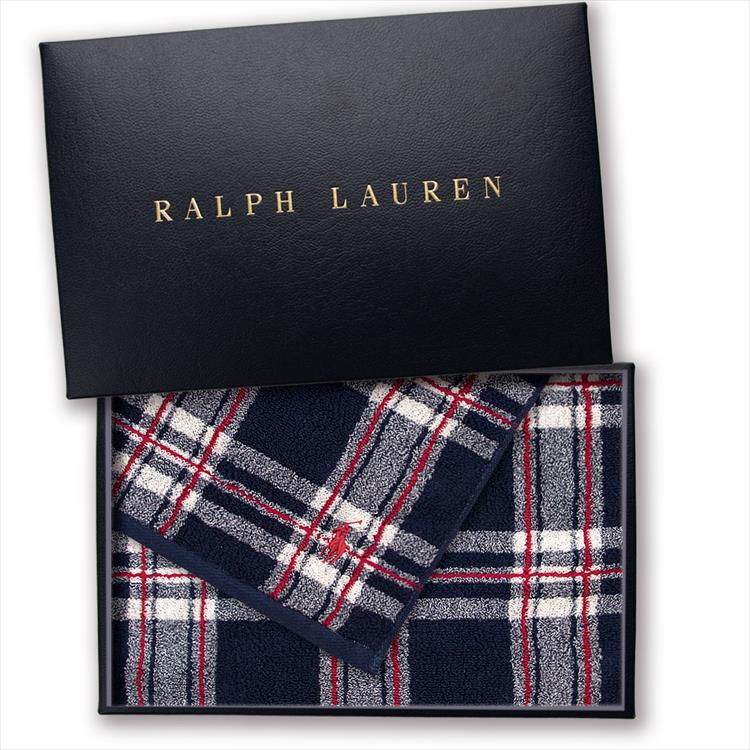 Ralph Lauren バスタオル ポロベア 白 ネイビー ハーフケット+