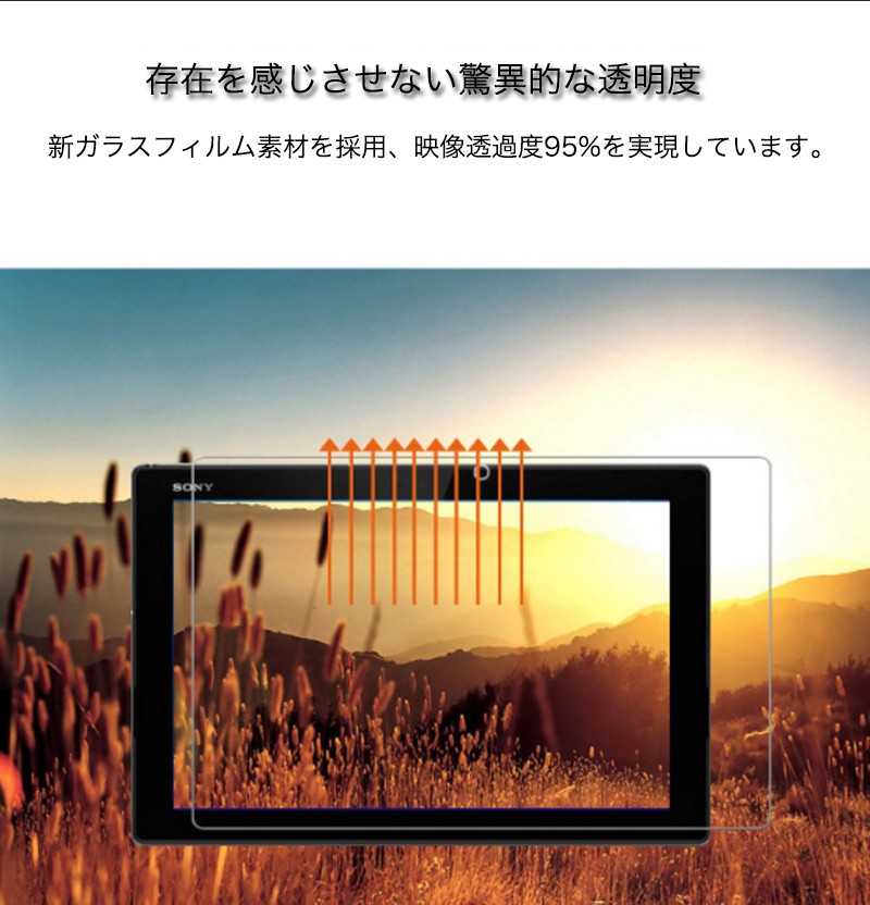 楽天市場 Xperia Z4 Tablet ガラスフィルム Xperia Z2 Tablet ガラスフィルム 強化ガラスフィルム 9h硬度 耐衝撃 高透過率 超薄 飛散防止加工 液晶保護 フィルム Zacca1 5 楽天市場店