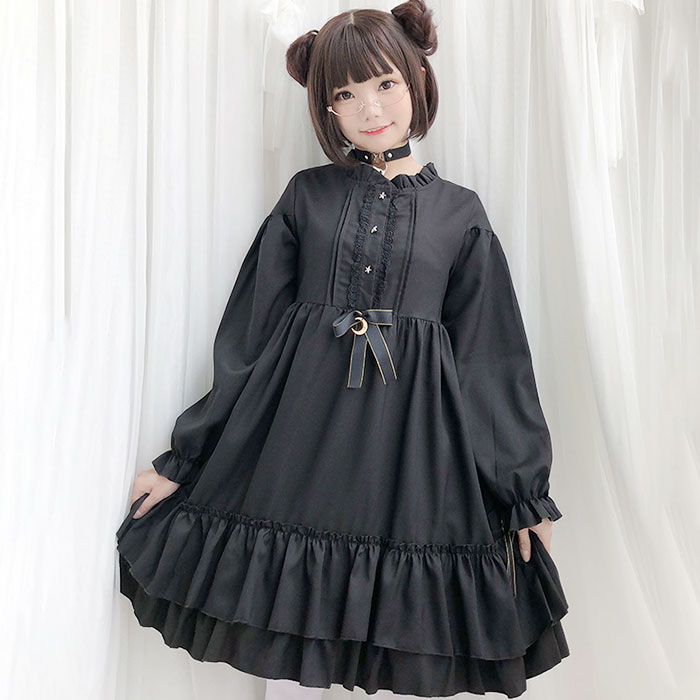 楽天市場 ワンピース レースアップ ゴスロリ ロリータ ワンピース 長袖 レディース 女の子 お姫様ドレス 中校生 高校生 コスプレ衣装 仮装 ハロウィン コスチューム 舞台 ステージ 衣装 イベント 服 ロリータファッション お嬢様 ゴシック ロリータ 送料無料 Zacca Clover