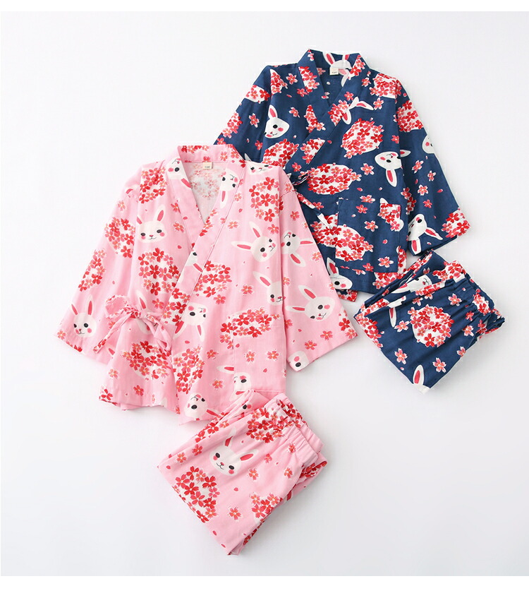 甚平 子供 おしゃれ 綿100 140 1 可愛い ピンク 130 子ども 花柄 女の子 キッズ ネイビー110 150 桜 ジュニア 兎