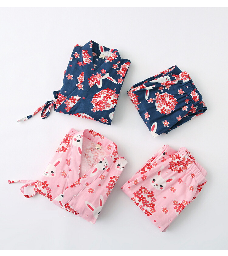 甚平 子供 おしゃれ 綿100 140 1 可愛い ピンク 130 子ども 花柄 女の子 キッズ ネイビー110 150 桜 ジュニア 兎