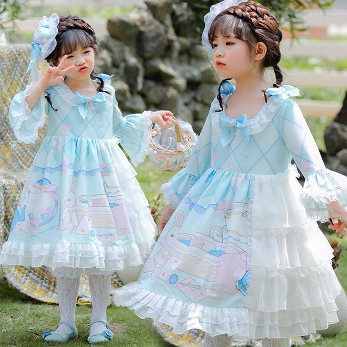 水色と白のゴスロリドレス Amazon.co.jp: ワンピース ロリータ ゴスロリ ドレス お姫様 森