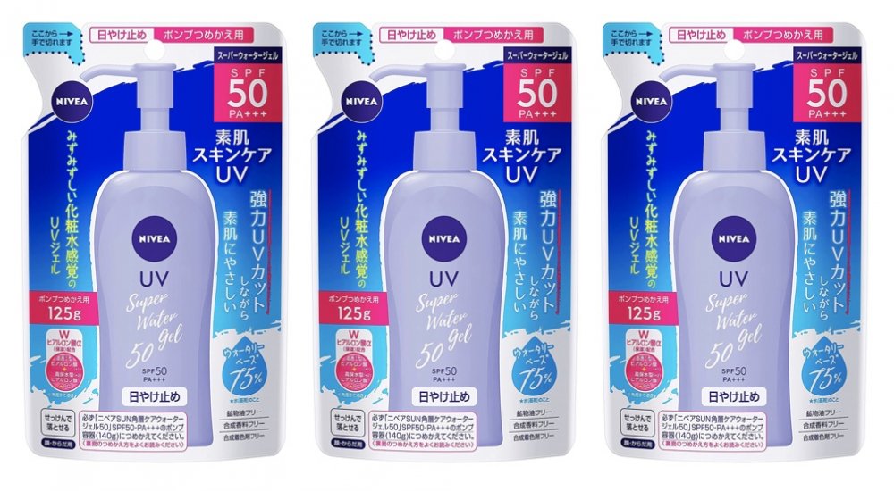 楽天市場 ニベアサン ウォータージェル Spf50 Pa つめかえ用 125g 3個セット Zaccama 楽天市場店