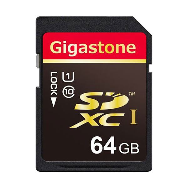 公式】 【】(まとめ）Gigastone SDXCカード64GB UHS-1 GJSX/64U 1枚 