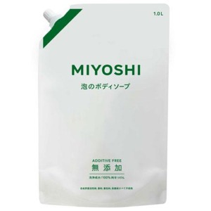 ミヨシ石鹸 無添加せっけん泡ボディソープ 替 1000ml