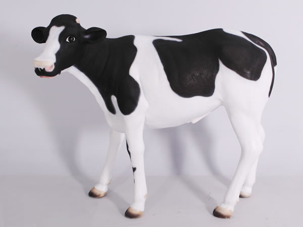 ちびっ子の乳用種 / Calf Life SizeFRP 耐水 たわい無い 揺るぎない 室外用ペンキ塗り ガーデンファニチャー 飾りつけ 室内装飾 オブジェ 貨物輸送無料