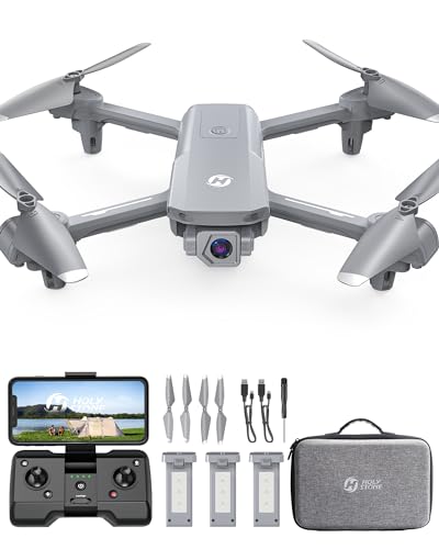 Holy Stone ドローン カメラ付き 100g未満 GPS搭載 申請不要 屋外 小型 1080Pカメラ 収納ケース付き バッテリー3個 42分飛行時間 自動帰還 フォローミーモード ウェイポイントモード 誕生日ギフト H
