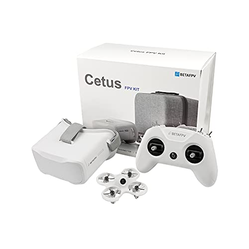 BETAFPV Cetus FPV Kit ミニレース用ドローン 国内認証済み 室内 オプティカルフローポジショニング機能 レーザー高度維持 リモコン 初心者 100g未満 FPVゴーグル付き 生中継 TinyWhoop 日本語説明書