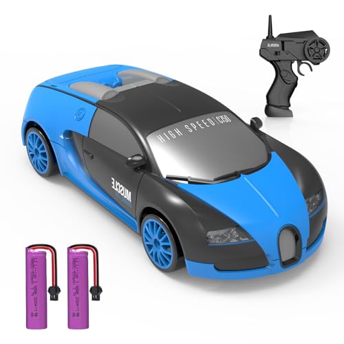 DEERC ラジコン ラジコンカー 子供向け スポーツカー ドリフトカー RCカー レースカー リモコンカー おもちゃ 車 オンロード 4輪駆動 1/24 2.4Ghz 走行時間40分 GTR 交換用タイヤ LEDライト付き USB充