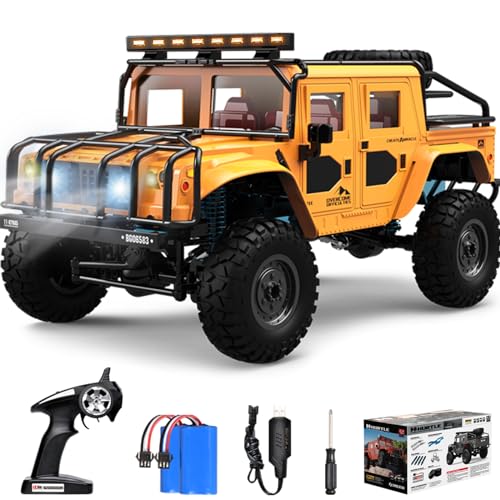 Ritaosan 大型 ラジコンカー オフロード ジープ 車 子供向け 1/12 4WD LED車灯 金属部品 RCカー 充電式 バッテリー2個付き 電動 おもちゃ 電波法認証済み 男の子 誕生日 祝日 クリスマス プレゼント
