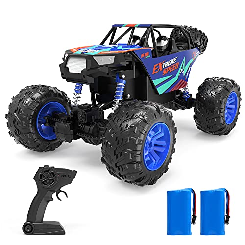 DEERC ラジコン ラジコンカー オフロード 子供向け 1/8スケール 超大型 大人向け 四輪駆動 RCカー リモコンカー 操作時間80分 バッテリー2個 2.4GHz 安定性 こども向け おもちゃ 誕生日 入学 こど
