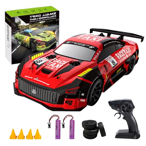 Ritaosan ラジコンカー 子供向け RCカー レーシングカー ドリフトラジコン 七色のライト 四輪駆動 おもちゃ 充電池2本付き 操作時間30-40分間 電波法認証済み 男の子 女の子 誕生日 プレゼント