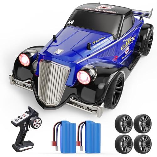DEERC ラジコン ドリフト ラジコンカー オフロード 高速 車 リモコンカー 電動RCカー おもちゃ 35km/h 四輪駆動 6つライトモード 2種類タイヤ 独立懸架システム 1/16 操作時間40分 RTR 2.4GHz 子供 小