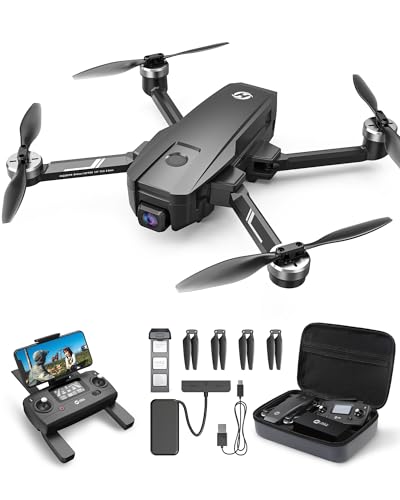 ドローン カメラ付き 屋外 Holy Stone GPS搭載 リモートID内蔵 4Kカメラ EIS手ブレ補正 ブラシレスモーター 23分飛行時間 折り畳み 130°広角カメラ 収納ケース付き 自動帰還 フォローミーモード 2.4