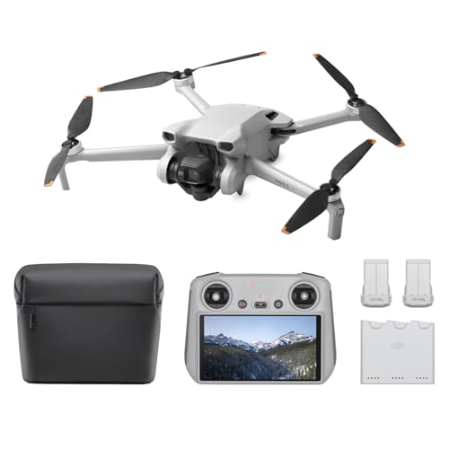 DJI Mini 3 Fly Moreコンボ(DJI RC付属) ドローン 撮影 小型 4K ミニドローン カメラ付き HDR動画撮影 追加バッテリー(駆動時間38分) ×2 初心者向け 縦向き撮影 インテリジェント機能搭載 折り畳み式