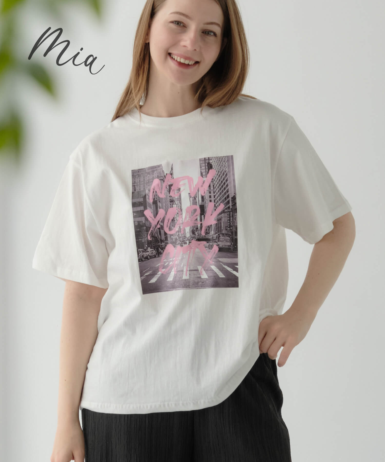 SALE☆10%OFF】【MIA/ミア】フォトプリントNY・Tシャツ/レディース 