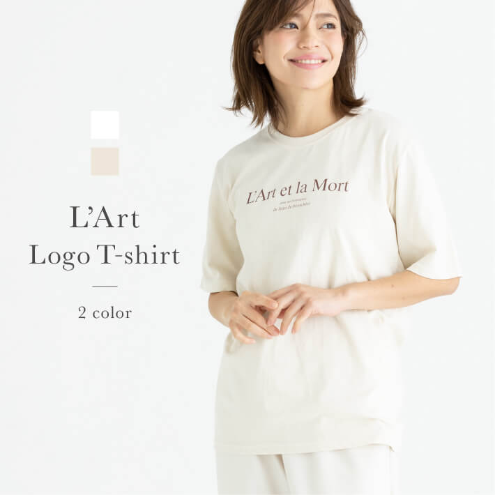 楽天市場 今だけ50 Off 送料無料 L Artロゴtシャツ レディース トップス Tシャツ ロゴ 春服 夏服 Ss ホワイト ベージュ カジュアル お得sale Zakka Box ザッカボックス