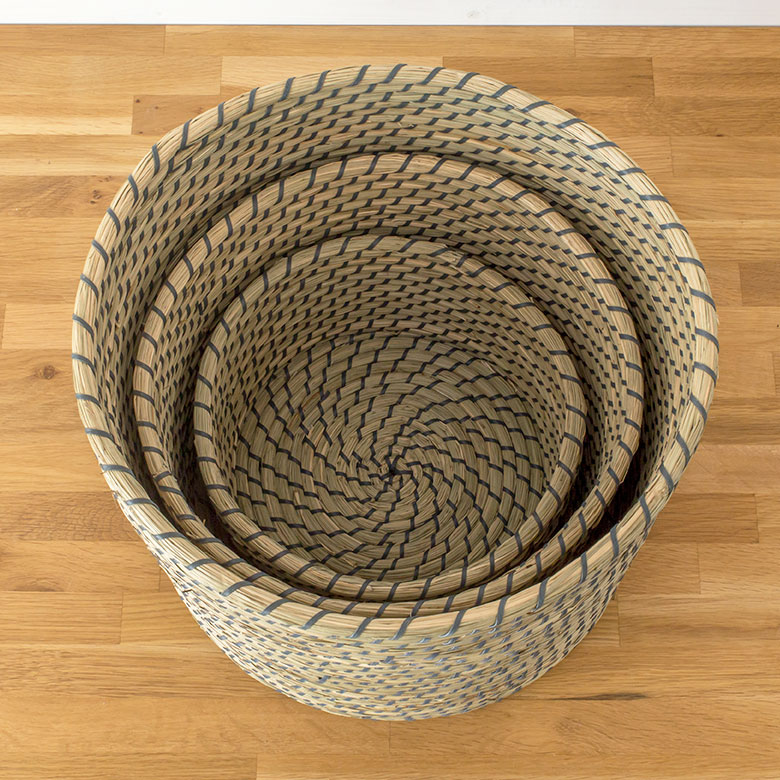 Z Elements Rakuten Global Market Seagrass With Lid Round Seagrass With Lid Round Basket S 3 Pieces Set Vn50575 02p08feb15