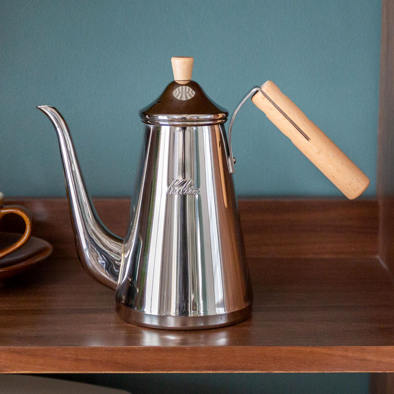 ドリップポット ポット スリム カリタ ステンレス 木製ハンドル スリム ステンレス 700ml ポット ケトル コーヒードリップ 日本製 燕市 おしゃれ 生活雑貨のネットショップelementskalita 燕市コラボ ドリップ用 やかん