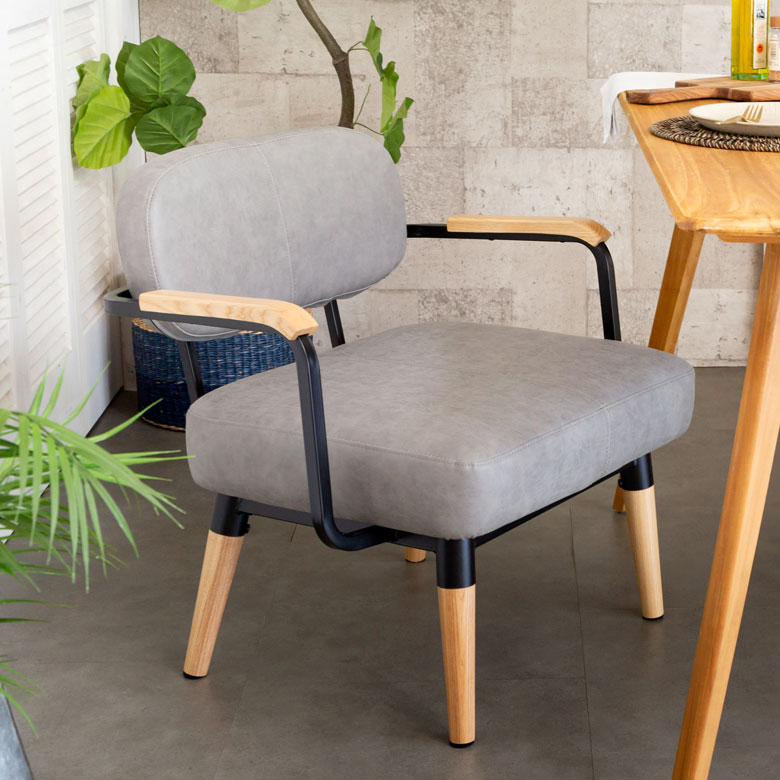 楽天市場】ソファ 1人掛け アーム付き 木製 コットン 幅61×奥行66