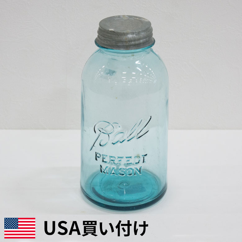 ガラスボトル アメリカ直輸入中古品 ガラス瓶 ガラスビン 幅12cm 奥行12cm 高さ24cm ガラスケース Us194 ブルー ガラス 容器 ヴィンテージ アンティーク レトロ おしゃれ かわいい アメリカ雑貨 アメリカン雑貨 西海岸 男前 Jurisaxis Com