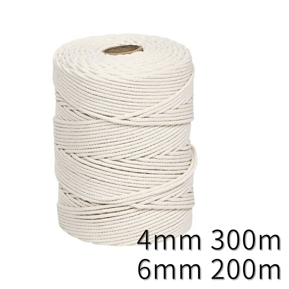 楽天市場】モップコード コットンリネンコード マクラメ 編み物 φ4mm