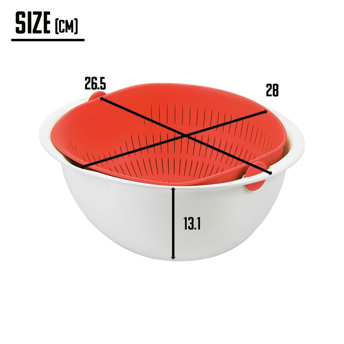 楽天市場 ザル ボウル 一体型 180度回転 大 オレンジ 水切り 米とぎ 湯切り 米研ぎ ざる ボール セット プラスチック そうめん 麺 サラダ ザッカーグplus いいもの見つけた