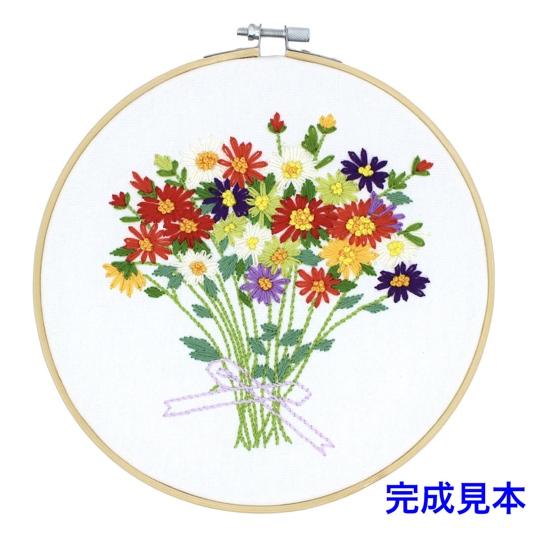 【楽天市場】刺繍キット【花束】【直径約20cm】【刺繍枠付き