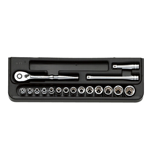 楽天市場】KTC 12.7sq. ソケットレンチセット(14点) TB410X