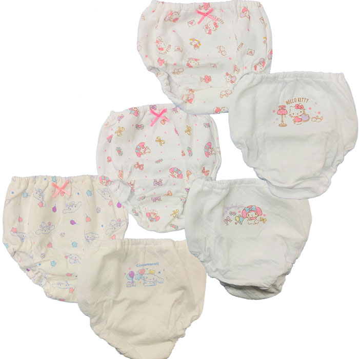392円 モデル着用＆注目アイテム サンリオ キルトショーツ 2枚セット 908894 90cm 100cm 110cm 120cm 130cm  キティ マイメロディ シナモンロール キルト ショーツ 下着 パンツ 肌着 防寒 秋冬 女の子 子供 キッズ 贈り物 お祝い かわいい 内祝い  おめでとう