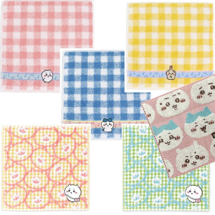 [Free Shipping]Chiikawa Towels Mini handkerchief Towels 100% Cotton Handkerchief Towels Towels handkerchief pocket Towels Hand Towels Hand towel Usagi Hachiware Characters Characters Towels Chiikawa Nagano merchandise, fluffy, cute, stylish.