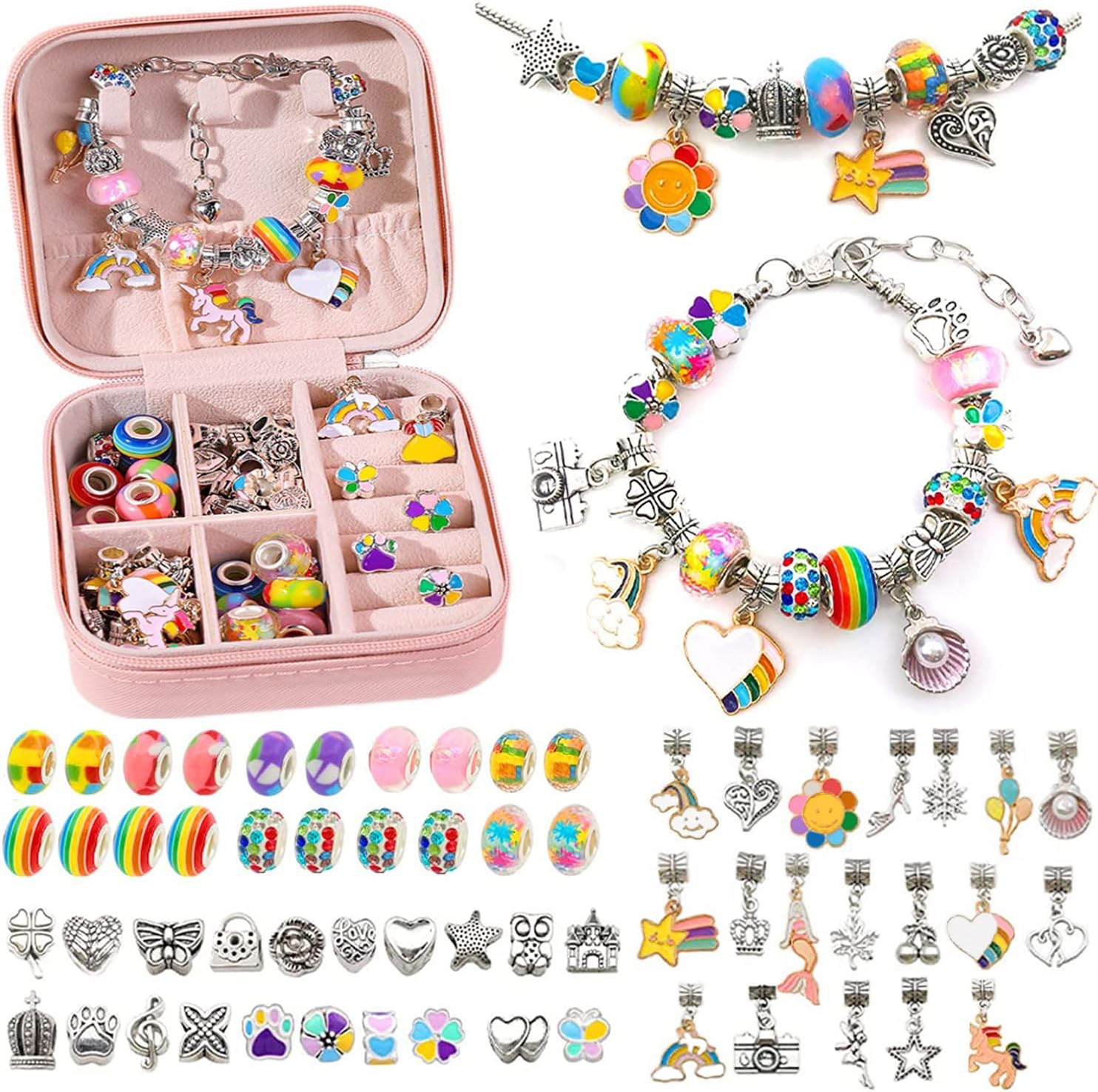 楽天市場】アクセサリーキット 宝石おもちゃ ブレスレット作り 64点