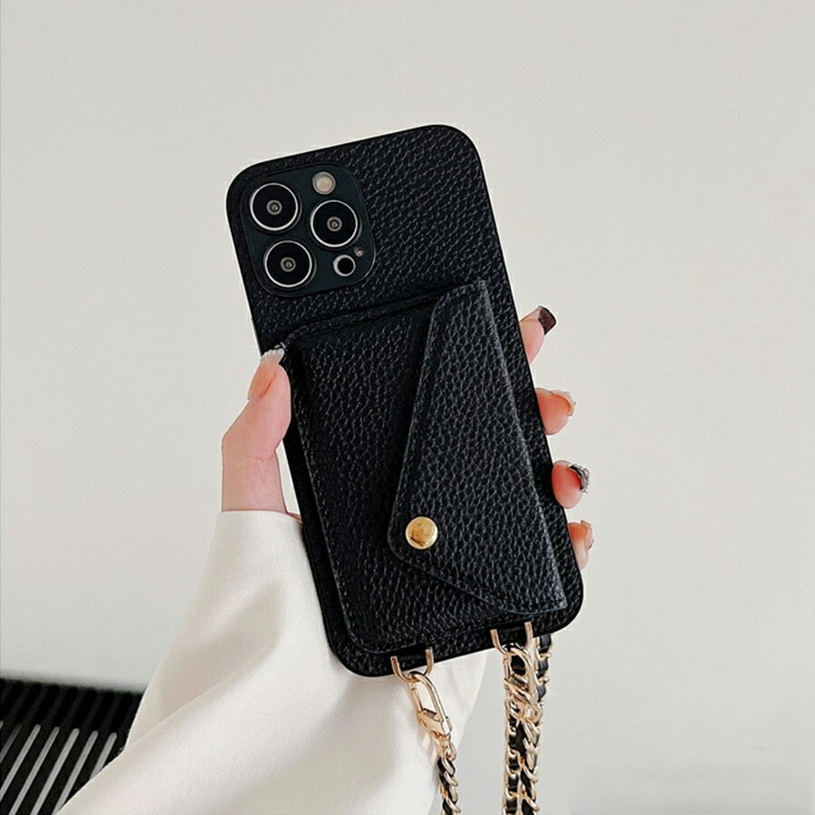 iPhone14pro対応 スマホケース カバー ブラック ストラップ付き 楽天市場】iPhone14 各種 ケース ショルダーストラップ付き レザー