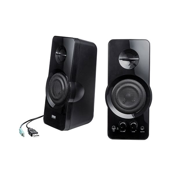 サンワサプライ ハイパワーUSB電源スピーカー MM-SPL19UBK(メーカー直送)
