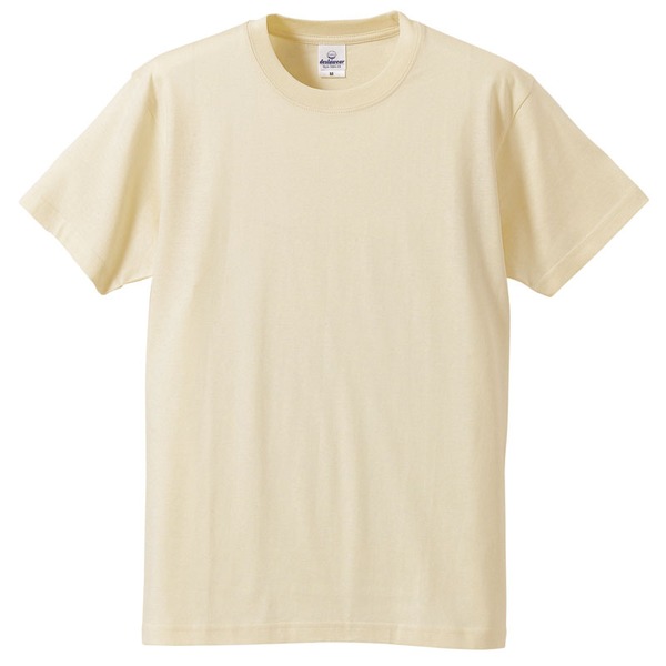 〔5枚セット〕 Tシャツ Mサイズ ナチュラル 綿100％ 耐久性 半袖 tシャツ ティーシャツ ティシャツ トップス 衣類(メーカー直送)