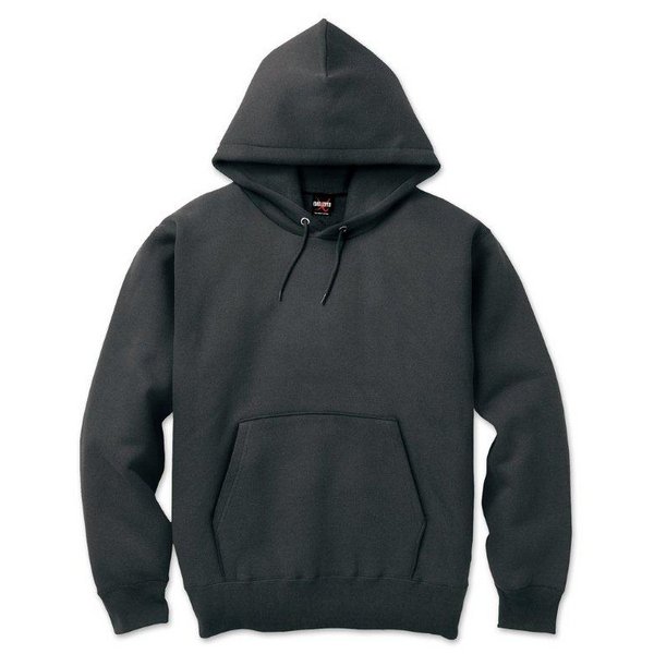裏起毛 プル パーカー Mサイズ チャコールグレー 12.5oz ヘビーウェイト 綿混 コットン混 保温力抜群 男女兼用 プルオーバー(メーカー直送)