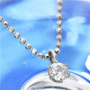 K18ホワイトゴールド0.1ct ダイヤモンドペンダント/ネックレス(メーカー直送)