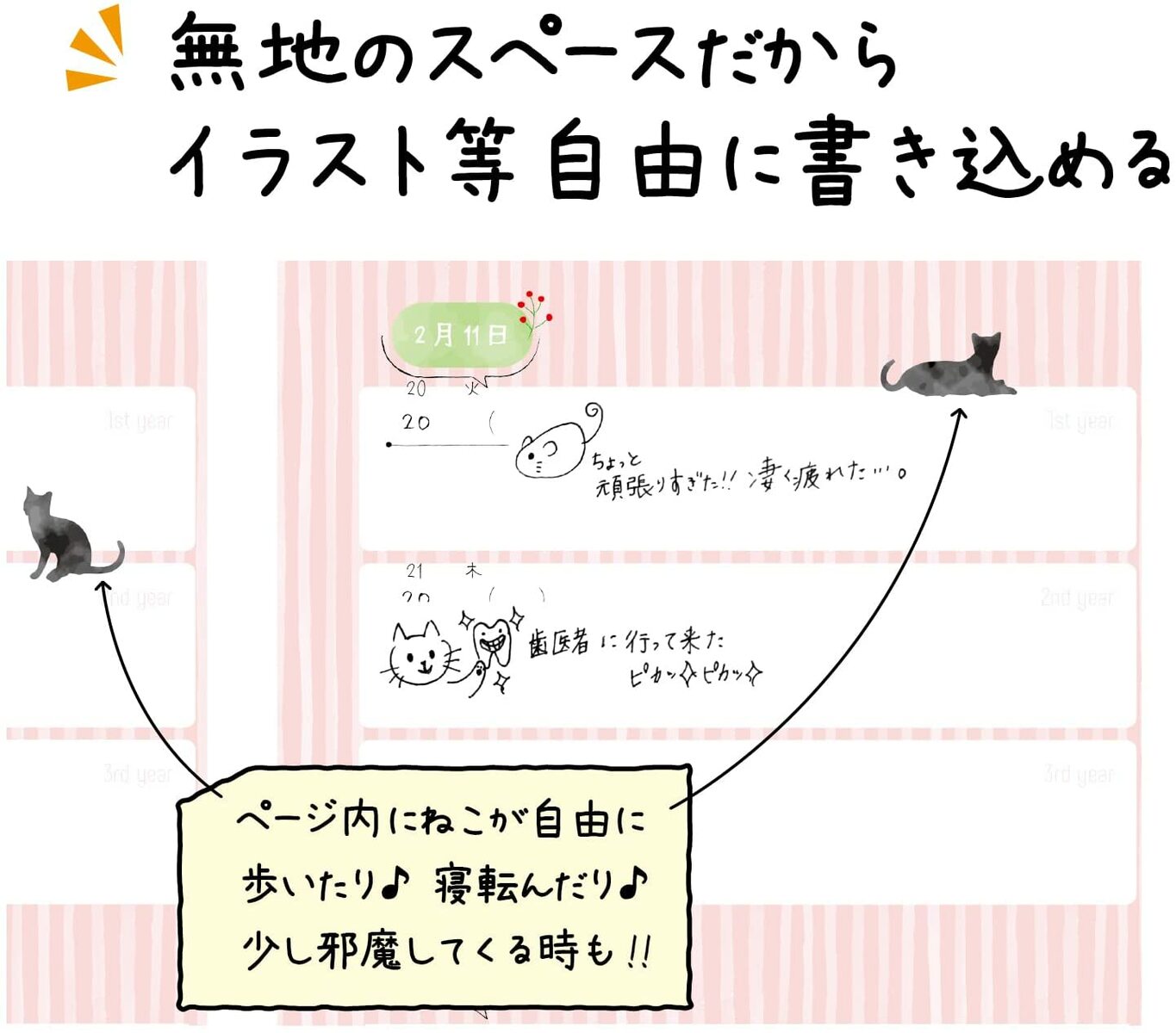 80%OFF!】 レビュー投稿で全員プレゼントあり 日記 3年日記 日記帳 ノートライフ 日本製 ３年 ノート 1年 育児日記 2022 ギフト  送料無料 ねこ おしゃれ かわいい ダイアリー a5 日付け表示あり いつからでも始められる turbonetce.com.br