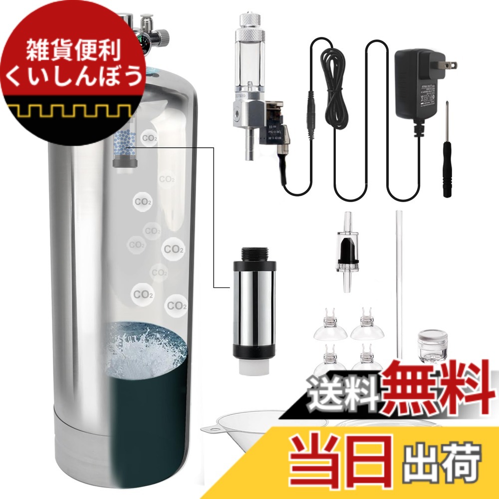 【貨物輸送無料】Clscea 海洋博物館用舎密学化学反応式CO2ジェネレーターキット ステンレス鋼製 色：5L（電磁弁砂上の楼閣カウンタ付き添い人）
