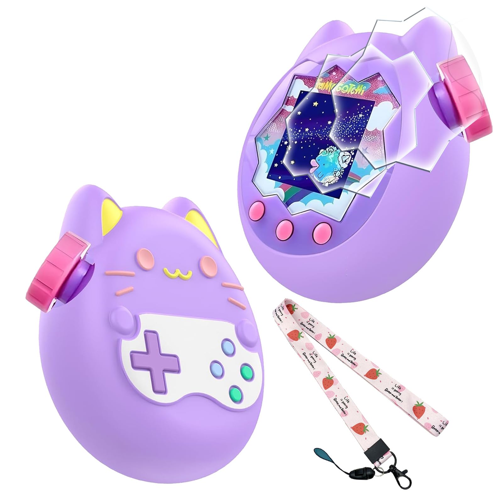 【送料無料】Tamagotchi Paradise/Tamagotchi Uni 用 ケース 色：パープル、サイズ：Tamagotchi Paradise画像