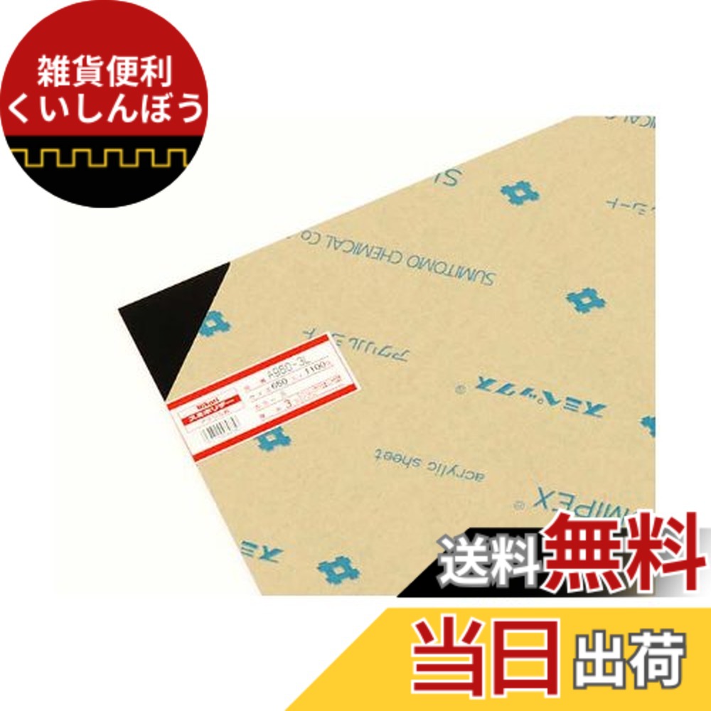 【送料無料】光 スミホリデー アクリル板 色：黒、サイズ：650X1100mm