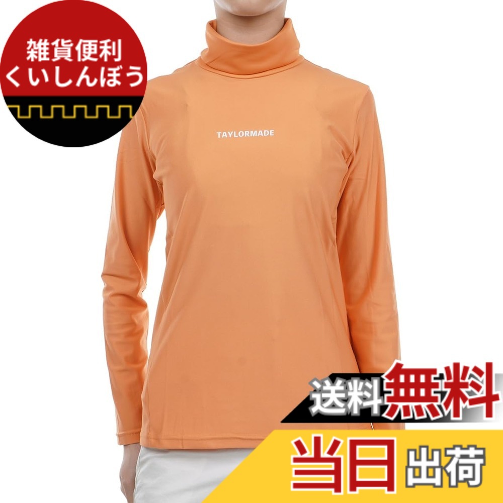 【貨物輸送無料】TaylorMade モックシャツクラブTMハイネックL/Sモックレディース 色：杏、大きさ：XS