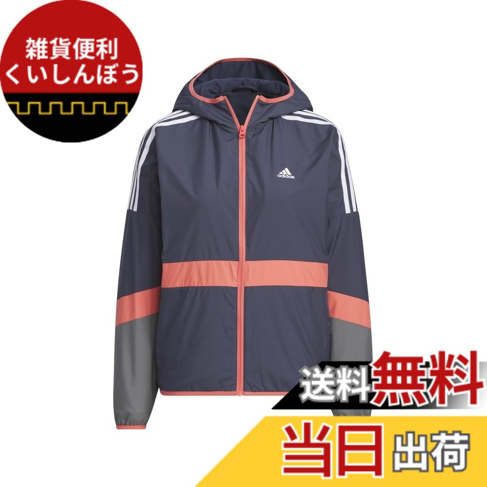 【送料無料】adidas(アディダス) ジャージトップチーム ルーズフィット ウインドブレーカージャケット KTX57レディース 色：シャドーネイビー(JG3388)、サイズ：M