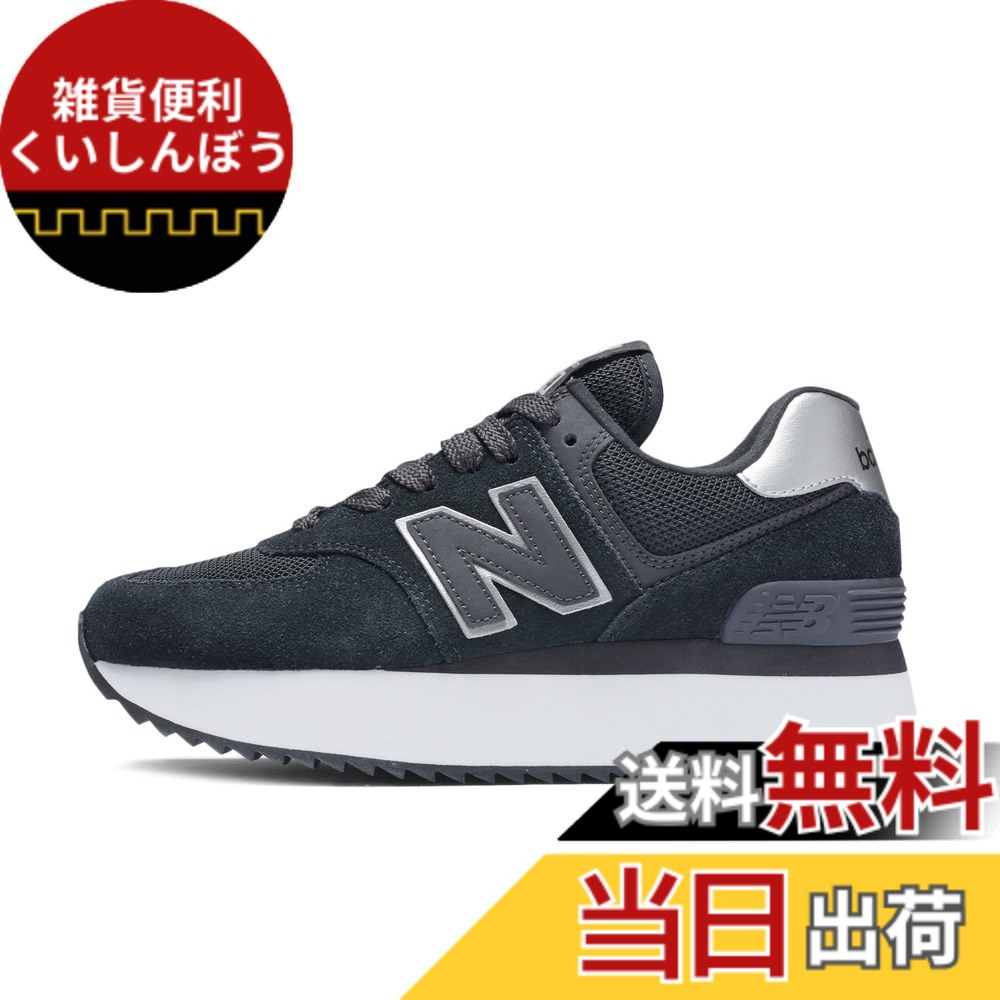 【送料無料】new balance(ニューバランス) レディース WL574Z 574+ 厚底 現行モデル レディーススニーカー 色：NJ(BLACK)、サイズ：25.0 cm B