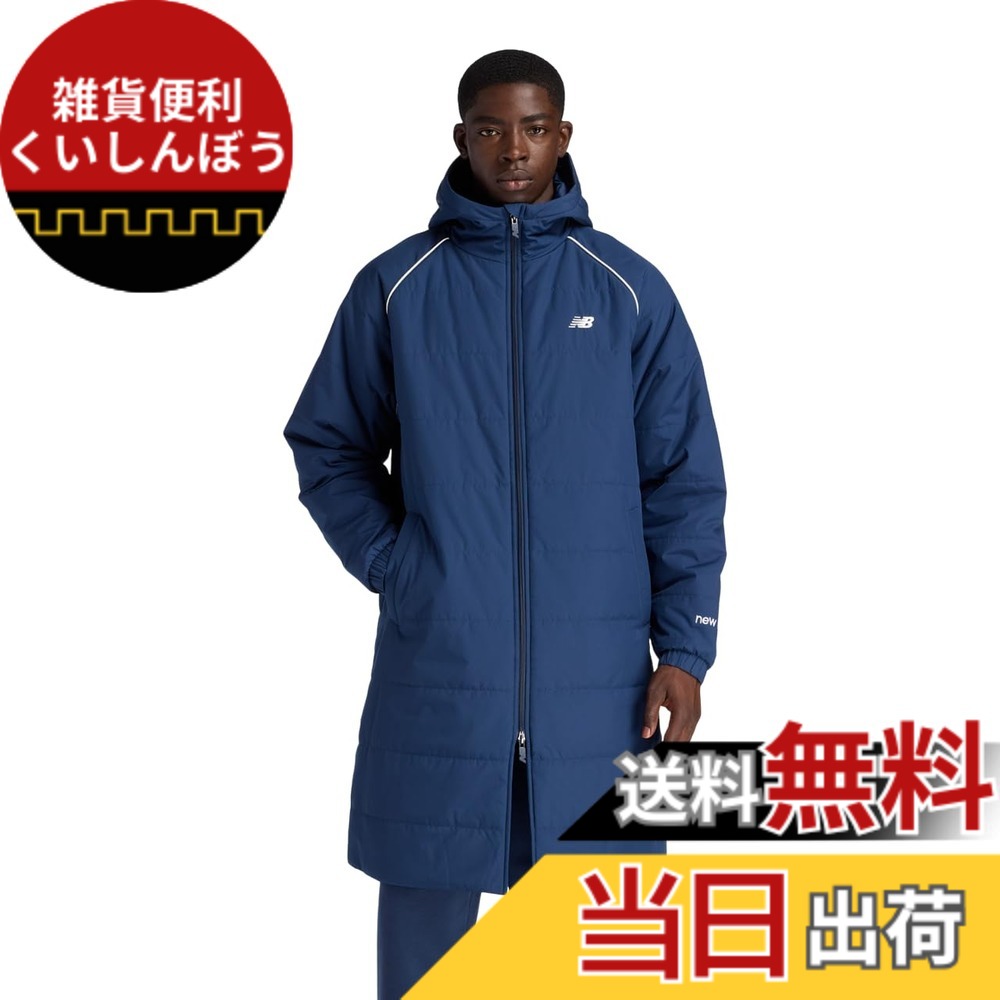 【貨物輸送無料】new balance(ニュー平衡にする) ベンチコートパデッドコート ロング 中綿 防寒用 メンズ (AMJ53173)メンズ 色：NNY(NB米国海軍)、大きさ：M