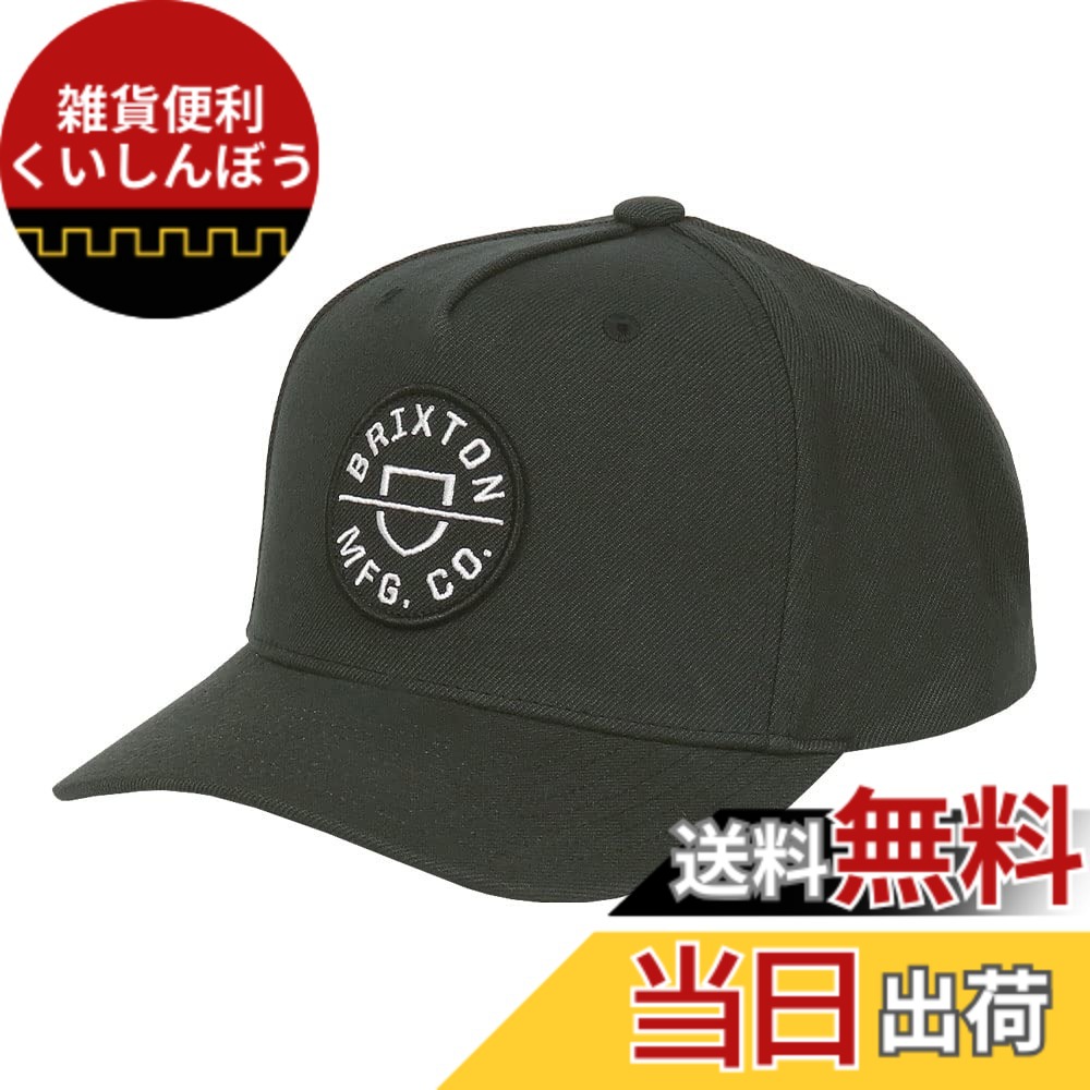 【送料無料】[ブリクストン] キャップ メンズ CREST C MP SNBK CAP 帽子 スナップバック スケーター スケートブランド [並行輸入品] 色：ブラック、サイズ：Free Size