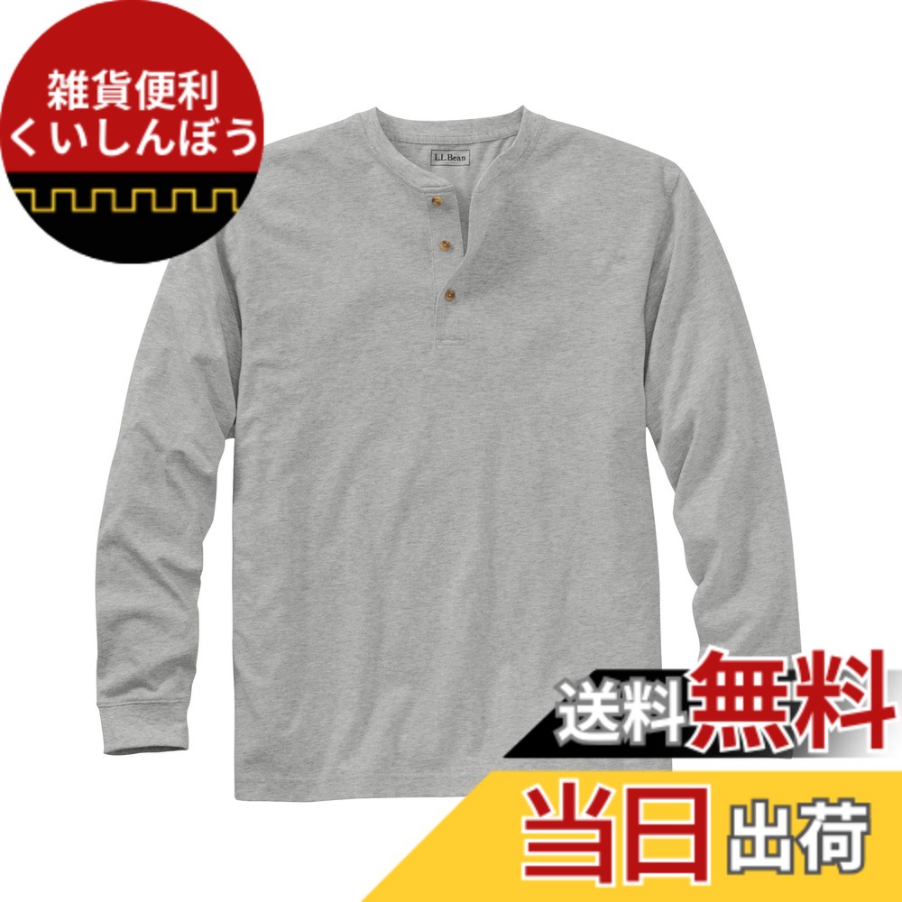 【貨物輸送無料】[エルエルビーン] ケアフリー・アンシュリンカブル・ティ、長袖 ヘンリー ジャパン・相応う 色：Gray Heather、大きさ：2XL