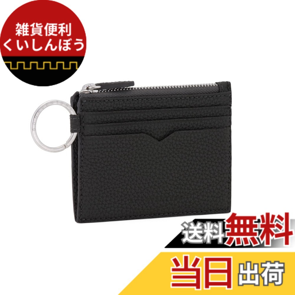 【送料無料】[BONAVENTURA] 【ボナベンチュラ】キーリング付 カードケース シュリンクレザー 色：Black