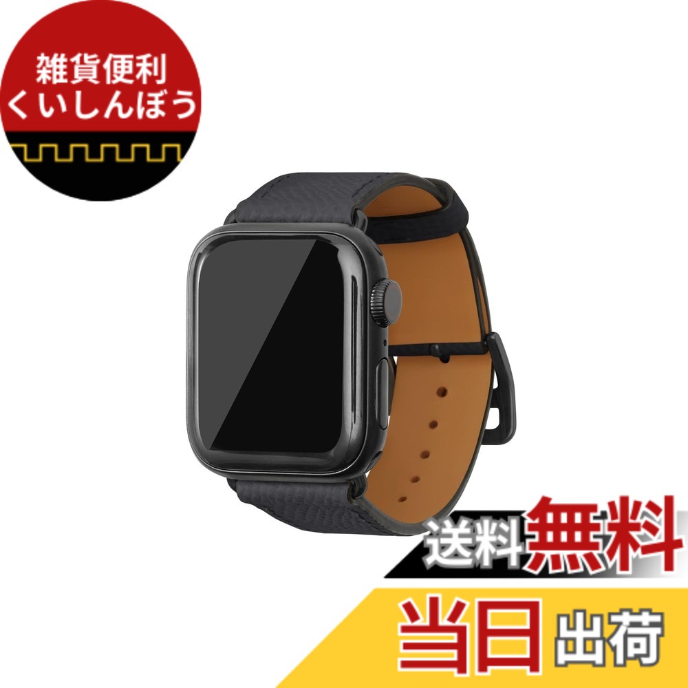 【貨物輸送無料】[BONAVENTURA] ボナベンチュラ Apple Watch用 なめし革周波数帯域 本革 ノブレッサレザー Apple Watch Series相応う 1-10 SE(第1・2時人) 相応う 色：なめし革：暗灰色薄墨色/アダプタ：黒いこと、大いさ：38粍/40粍/41粍/42粍, S/M大いさ スマートフォン・タブレット-スマートウォッチアクセサリー